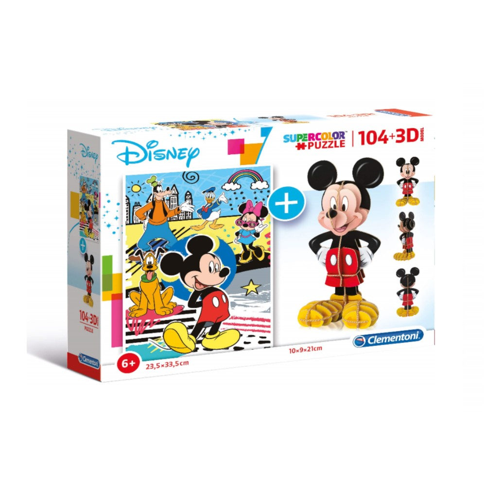 Puzzle 3D Mickey - 104 peças (CLE20157)