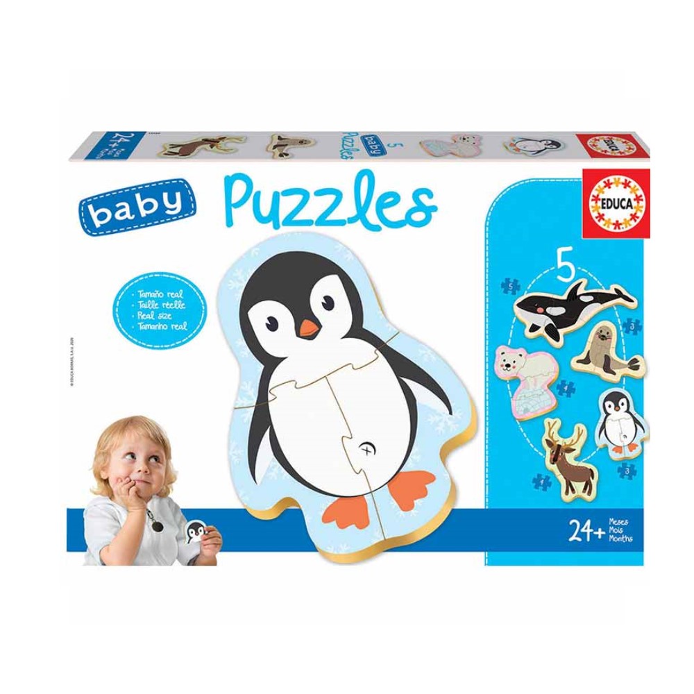 Puzzles Baby Animais - 5 puzzles (EDU18588)