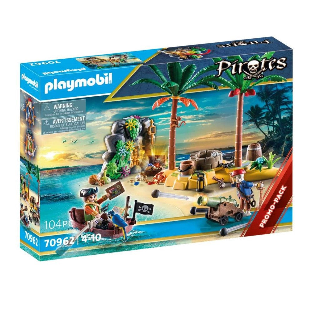 Playmobil - Ilha do Tesouro Pirata com Esqueleto (PL70962)