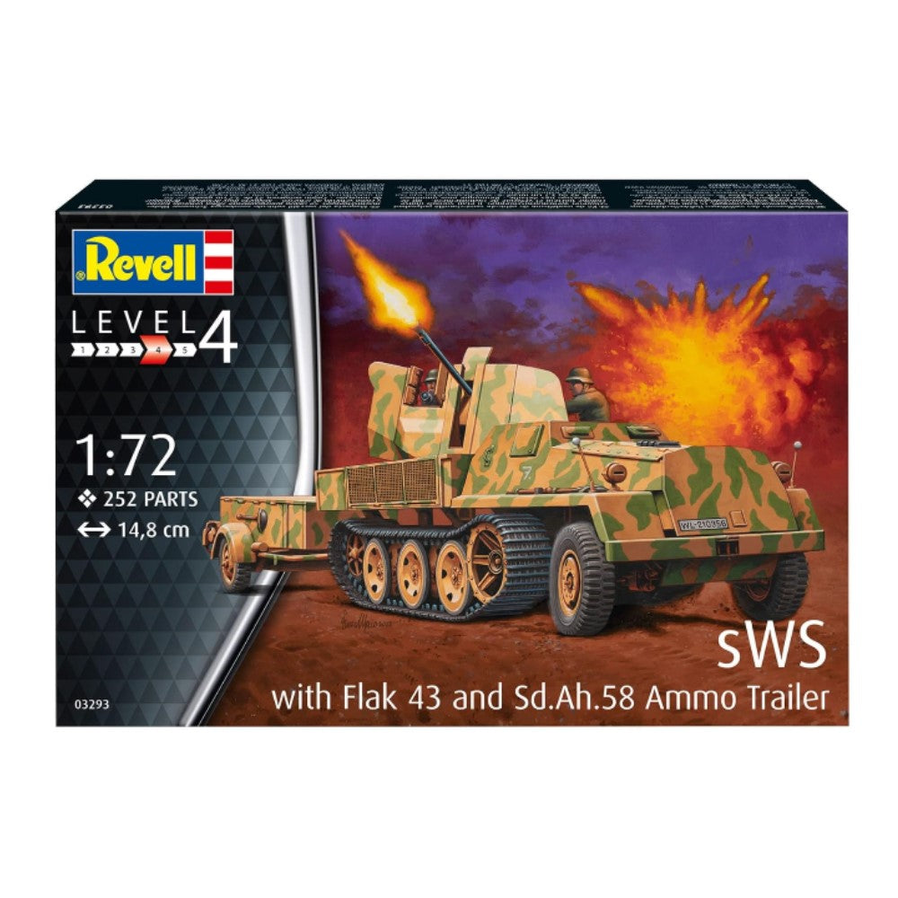 Kit - SWS com Flak 43 e Sd. Ah58 Ammo Trailer (REV03293)