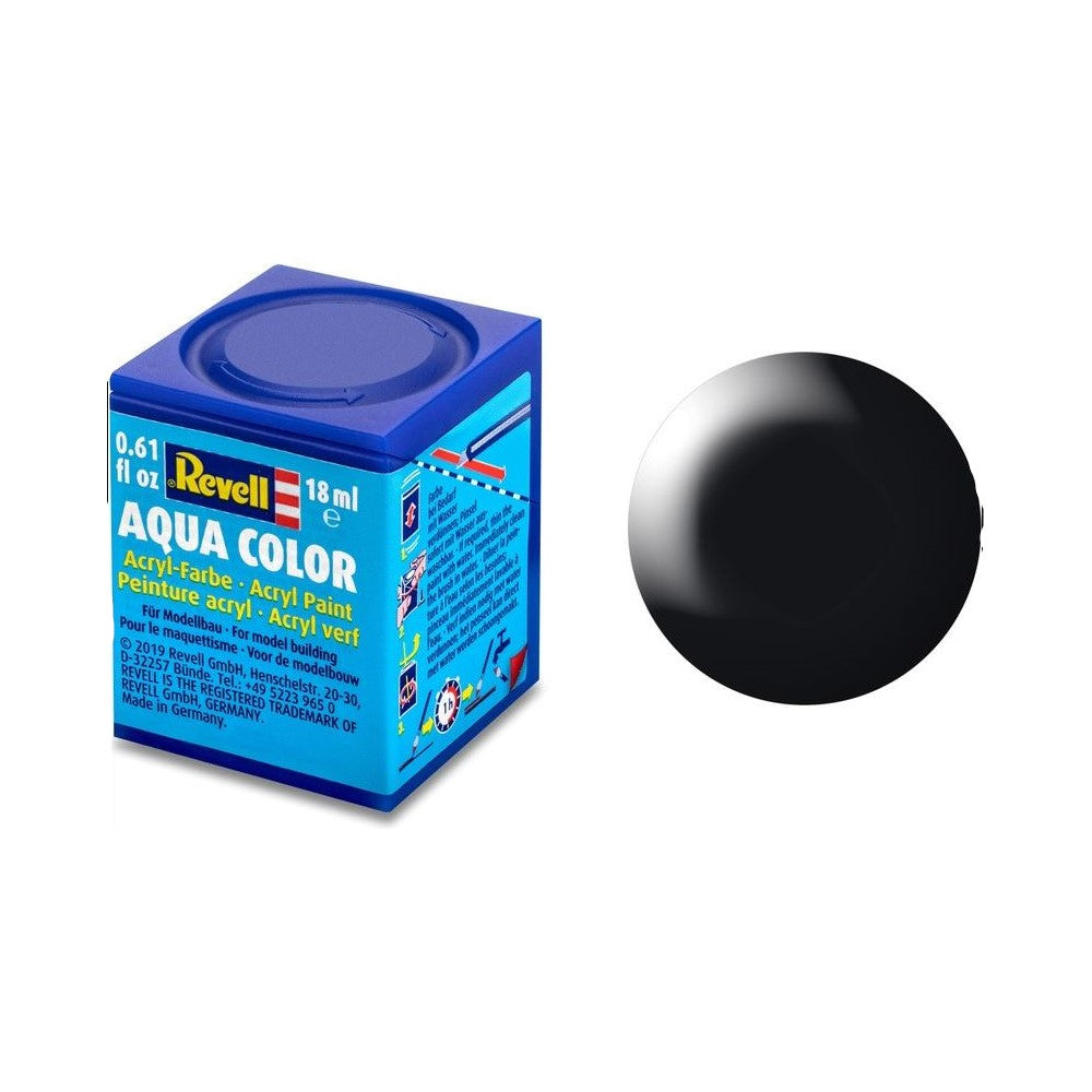 Revell Aqua Color Black 18mL (302) (REV36302)