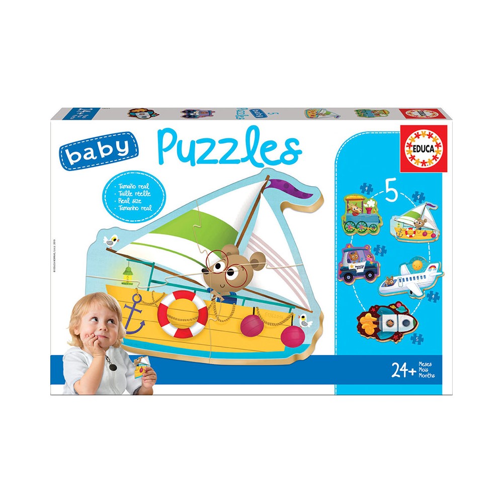 Puzzles Baby Veículos - 5 puzzles (EDU18059)