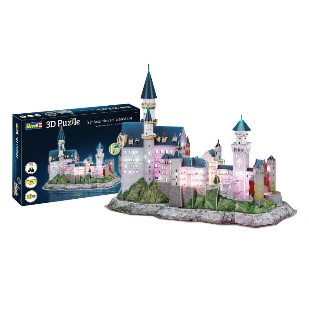 Puzzle 3D - Castelo de Neuschwanstein XXL com LED (128 Peças) (REV00151)