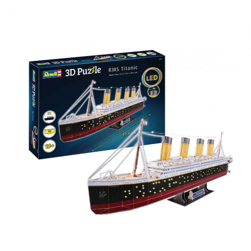 Puzzle 3D - RMS Titanic XXL Com LED (266 Peças) (REV00154)